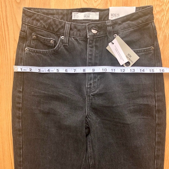 TOPSHOP NWT MOM JEANS BLACK - Picture 4 of 8